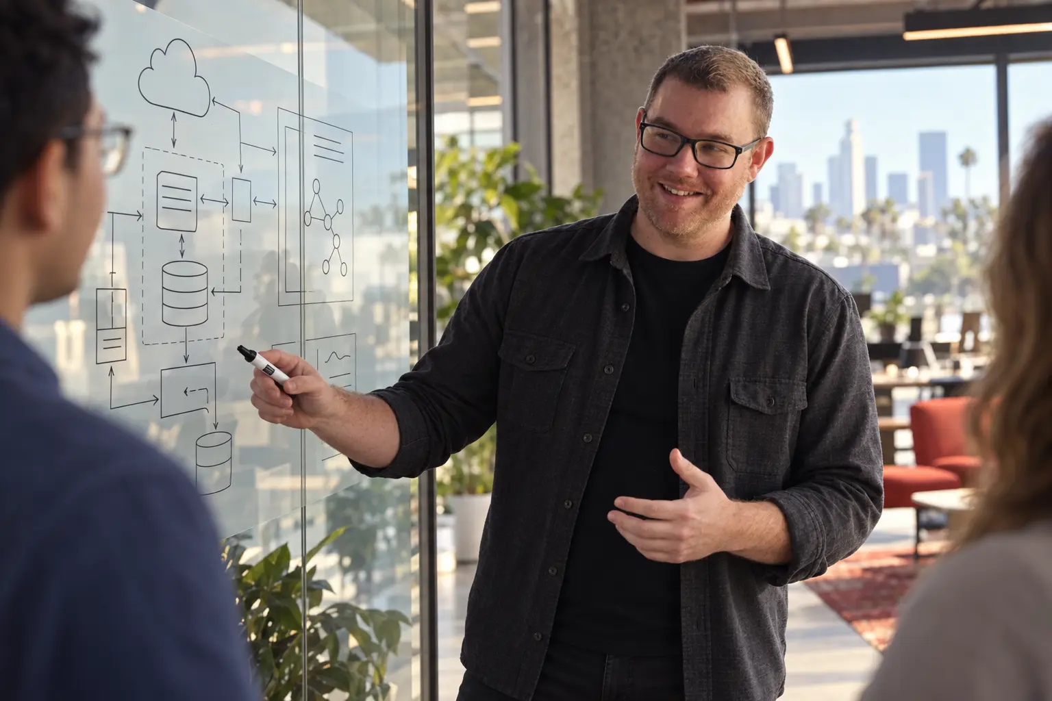 Mitch Storey leading an architecture discussion