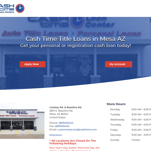 Mitch Storey's Portfolio - Cashtime Website