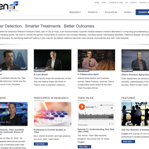 Mitch Storey's Portfolio - TGen.org